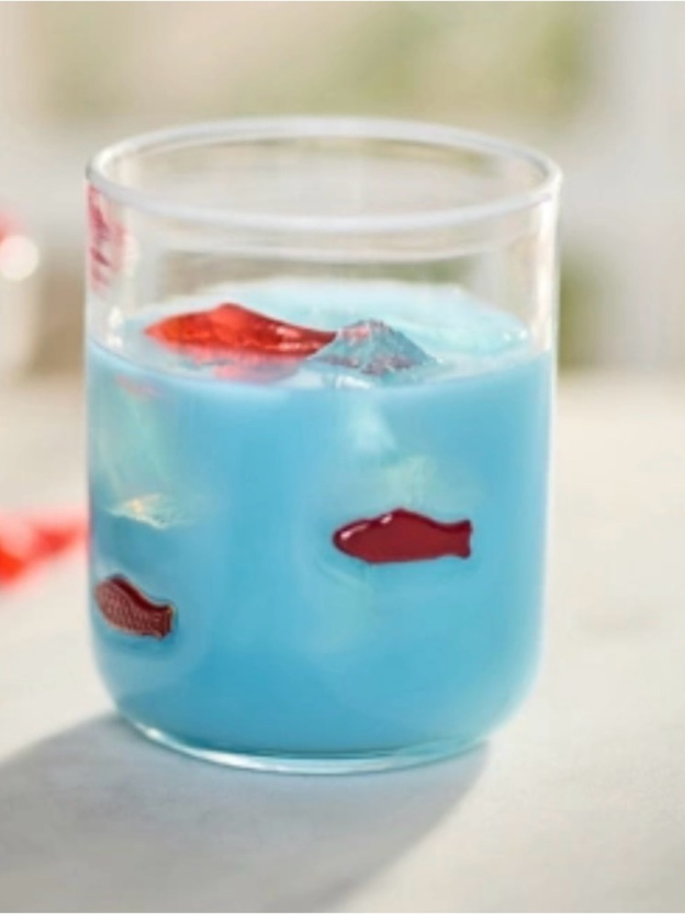 Anthropologie Gummy Fish Fish Glass Icon juice Bourbon Glass NiB